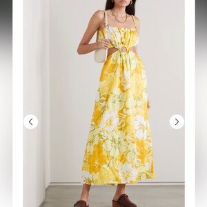 Faithful the brand El Rio cutout floral-print linen maxi dress, size 6